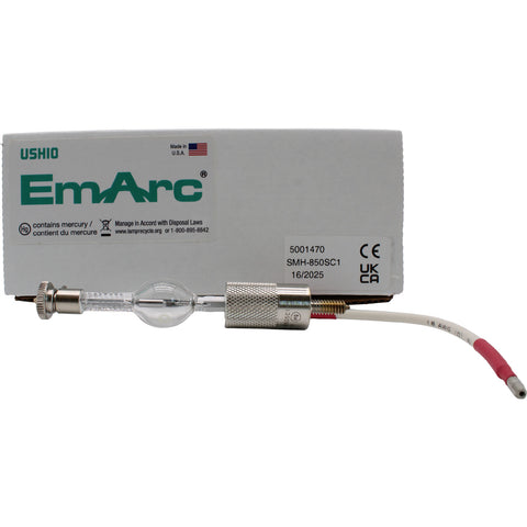 Ushio EmArc SMH-850/SC1 Metal Arc Discharge Lamp - 5001470: Industrial-grade metal arc discharge lamp designed for durability and large-scale lighting tasks.