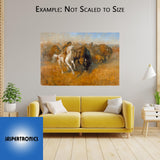 Buffalo Hunt by Andy Thomas - Canvas Giclee Limited Edition Signed & Number 95 - 24 x 36