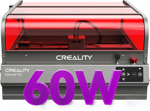Creality Falcon2 Pro 60W Laser Engraver – 240W Output, Enclosure, Camera, Air Assist, 700mm/s, Batch Processing