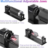 Creality Laser Rotary Roller Pro, Y-Axis Rotary Chuck Kit for Creality Series Laser Engravers, 3-in-1 Adjustable Jaws, Engraves Cylindrical Objects, Includes M6 Risers & Professional Goggles