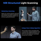 Creality Raptor Pro Portable 3D Scanner – Dual Blue Laser, NIR, 0.02mm Accuracy, 24-Bit Color, 660,000 Points/sec, USB-C