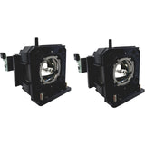 Jaspertronics™ OEM Lamp & Housing TwinPack for The Panasonic PT-DX100LW Projector with Original High-Quality bulb inside - 240 Day Warranty