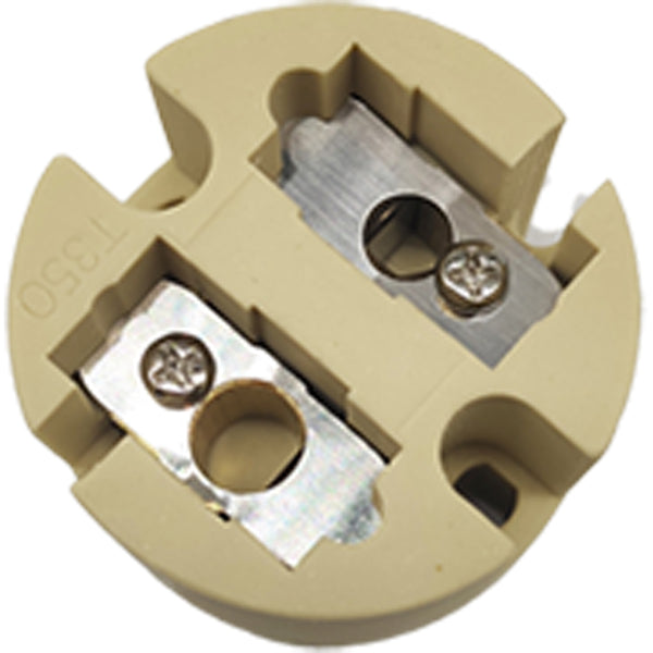 Jaspertronics GY22/GX22 Ceramic Lamp Holder – 10,000W, 500V, 20A, 15kV Pulse, T350 High-Temp, Copper Contacts, No Leads