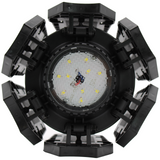 Jaspertronics™ 2 Pack LED Adjustable 6 Leaf Garage Light, 200W 20000 Lumen 6500K - Deformable 6+1 Panels, E26/E27 Screw-In Ceiling Lights for Shop, Garage, Workshop, Basement, Barn, & More