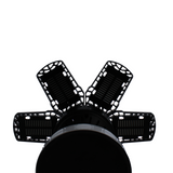 Jaspertronics™ 2 Pack LED Adjustable 6 Leaf Garage Light, 200W 20000 Lumen 6500K - Deformable 6+1 Panels, E26/E27 Screw-In Ceiling Lights for Shop, Garage, Workshop, Basement, Barn, & More