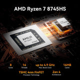 GEEKOM A8 Max Ultimate Performance Mini PC - AMD Ryzen 7 8745HS Computer 32GB DDR5 - 1TB SSD - Windows 11 Pro
