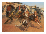 The Burro and The Bad Men Notecards by Andy Thomas