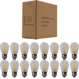 Jaspertronics™ 16-Pack Outdoor S14 LED Replacement Bulbs - 2700K Warm White, Shatterproof, Waterproof, E26 Base, Energy-Efficient for Marquees, Signs, Accent & Decorative String Lights