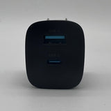 Jaspertronics™ USB C 33W Charger, 2 Port Compact Charger with Foldable Plug for iPhone 15/15 Plus/15 Pro/15 Pro Max/14/13, Pixel, Galaxy, iPad/iPad Mini and More!