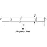 Ushio America G36T5VH 3000011 Low Pressure Mercury Arc UV Lamp, T5 39W, Single Pin Base, 860.0mm, 253.7nm UV-C Ozone