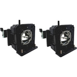Jaspertronics™ Original Lamp & Housing TwinPack for the Panasonic PT-DX100LK Projector - 1 Year Warranty