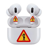 Jaspertronics™ AirSkins - Stylish & Durable Decals for AirPods Pro & Pro 2, Alien Caution Design Earbuds & Case Skin, Scratch-Resistant, Precision Fit, Wireless Charging Friendly, Easy Application - 58 Designs Available