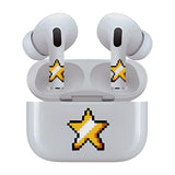 Jaspertronics™ AirSkins - Stylish & Durable Decals for AirPods 4, Star Design Earbuds & Case Skin, Scratch-Resistant, Precision Fit, Wireless Charging Friendly, Easy Application - 58 Designs Available