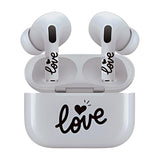 Jaspertronics™ AirSkins - Stylish & Durable Decals for AirPods Pro & Pro 2, Love In Cursive Design Earbuds & Case Skin, Scratch-Resistant, Precision Fit, Wireless Charging Friendly, Easy Application - 58 Designs Available