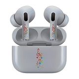 Jaspertronics™ AirSkins - Stylish & Durable Decals for AirPods Pro & Pro 2, Muscial Notes Design Earbuds & Case Skin, Scratch-Resistant, Precision Fit, Wireless Charging Friendly, Easy Application - 58 Designs Available