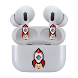 Jaspertronics™ AirSkins - Stylish & Durable Decals for AirPods 4, Rocket Design Earbuds & Case Skin, Scratch-Resistant, Precision Fit, Wireless Charging Friendly, Easy Application - 58 Designs Available