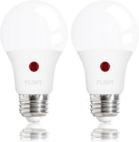 Jaspertronics™ Dusk to Dawn Outdoor Sensor A19 LED Edison Bulbs, 9W (60W Eqv.), 800LM,Vintage Filament E26 Base, Auto On/Off Photocell Automatic for Energy-Efficient Outdoor Lighting, 5000K Daylight, 2 Pack
