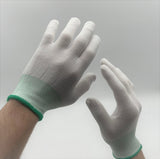 Jaspertronics™ Anti-Static Gloves - One Size Fits All, White - Single Pair