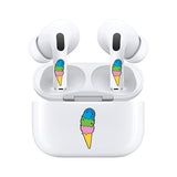Jaspertronics™ AirSkins - Stylish & Durable Decals for AirPods Pro & Pro 2, Ice Cream Cone Design Earbuds & Case Skin, Scratch-Resistant, Precision Fit, Wireless Charging Friendly, Easy Application - 58 Designs Available