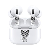 Jaspertronics™ AirSkins - Stylish & Durable Decals for AirPods Pro & Pro 2, Butterfly Tunes Design Earbuds & Case Skin, Scratch-Resistant, Precision Fit, Wireless Charging Friendly, Easy Application - 58 Designs Available
