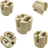 GY22 GX22 Lamp Holder Ceramic Socket - High-Temperature 10,000W, 500V, 20A, Pulse Rated 15kV, T350 Ceramic Lamp Base for Metal Halide & Hot-Restrike Lamps - 5 Pack