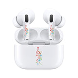 Jaspertronics™ AirSkins - Stylish & Durable Decals for AirPods Pro & Pro 2, Muscial Notes Design Earbuds & Case Skin, Scratch-Resistant, Precision Fit, Wireless Charging Friendly, Easy Application - 58 Designs Available