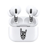 Jaspertronics™ AirSkins - Stylish & Durable Decals for AirPods Pro & Pro 2, Rock On Skull Design Earbuds & Case Skin, Scratch-Resistant, Precision Fit, Wireless Charging Friendly, Easy Application - 58 Designs Available