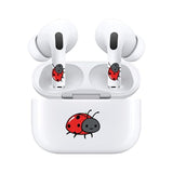 Jaspertronics™ AirSkins - Stylish & Durable Decals for AirPods Pro & Pro 2, Lady Bug Design Earbuds & Case Skin, Scratch-Resistant, Precision Fit, Wireless Charging Friendly, Easy Application - 58 Designs Available