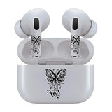 Jaspertronics™ AirSkins - Stylish & Durable Decals for AirPods Pro & Pro 2, Butterfly Tunes Design Earbuds & Case Skin, Scratch-Resistant, Precision Fit, Wireless Charging Friendly, Easy Application - 58 Designs Available