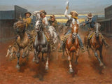 Charge of the Bar T Brigade by Andy Thomas - Canvas Giclee Limited Edition Artist Proof 35 - 18 x 24