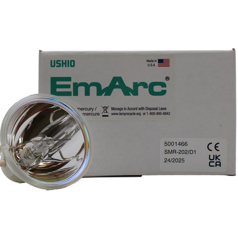 Ushio EmArc SMR-202/D1 Metal Arc Discharge Lamp - 5001466: Durable metal arc discharge lamp providing reliable illumination for industrial use.