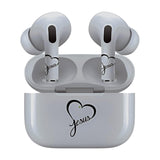 Jaspertronics™ AirSkins - Stylish & Durable Decals for AirPods Pro & Pro 2, Heart Jesus Design Earbuds & Case Skin, Scratch-Resistant, Precision Fit, Wireless Charging Friendly, Easy Application - 58 Designs Available