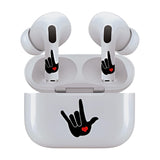 Jaspertronics™ AirSkins - Stylish & Durable Decals for AirPods Pro & Pro 2, Love Symbol Design Earbuds & Case Skin, Scratch-Resistant, Precision Fit, Wireless Charging Friendly, Easy Application - 58 Designs Available
