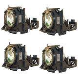 AL™ Series Lamp & Housing 4 Pack for The Panasonic PT-DW10000U Projector - 90 Day Warranty