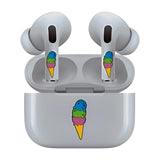 Jaspertronics™ AirSkins - Stylish & Durable Decals for AirPods Pro & Pro 2, Ice Cream Cone Design Earbuds & Case Skin, Scratch-Resistant, Precision Fit, Wireless Charging Friendly, Easy Application - 58 Designs Available