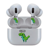 Jaspertronics™ AirSkins - Stylish & Durable Decals for AirPods 4, T Rex Design Earbuds & Case Skin, Scratch-Resistant, Precision Fit, Wireless Charging Friendly, Easy Application - 58 Designs Available