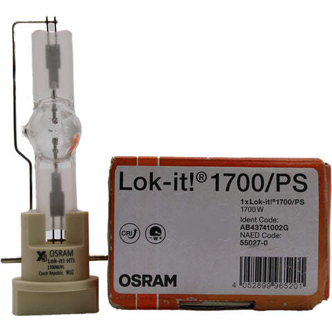 55027 Lok-it 1700W/PS Metal Halide Lamp for Concert & Stage Lighting Powered by Osram