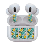 Jaspertronics™ AirSkins - Stylish & Durable Decals for AirPods 4, Yellow Flowers Design Earbuds & Case Skin, Scratch-Resistant, Precision Fit, Wireless Charging Friendly, Easy Application - 58 Designs Available