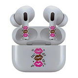 Jaspertronics™ AirSkins - Stylish & Durable Decals for AirPods 4, Leopard Print Lips Design Earbuds & Case Skin, Scratch-Resistant, Precision Fit, Wireless Charging Friendly, Easy Application - 58 Designs Available