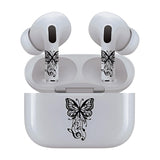 Jaspertronics™ AirSkins - Stylish & Durable Decals for AirPods Pro & Pro 2, Butterfly Tunes Design Earbuds & Case Skin, Scratch-Resistant, Precision Fit, Wireless Charging Friendly, Easy Application - 58 Designs Available