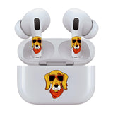 Jaspertronics™ AirSkins - Stylish & Durable Decals for AirPods Pro & Pro 2, Dog With Sunglasses Design Earbuds & Case Skin, Scratch-Resistant, Precision Fit, Wireless Charging Friendly, Easy Application - 58 Designs Available