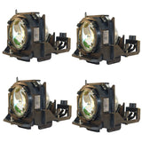 Jaspertronics™ Original Lamp & Housing 4 Pack for the Panasonic PT-DW10000U Projector - 1 Year Warranty