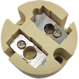 GY22 GX22 Lamp Holder Ceramic Socket - High-Temperature 10,000W, 500V, 20A, Pulse Rated 15kV, T350 Ceramic Lamp Base for Metal Halide & Hot-Restrike Lamps - No Leads