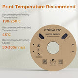 Creality Carbon Fiber Filament 1.75mm - High-Speed 3D Printer Filament, 50-300mm/s, 1kg/2.2lbs Spool, Hyper PLA-CF with Dimensional Accuracy +/- 0.03mm - Purple