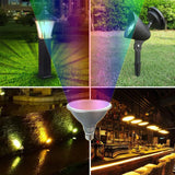 Jaspertronics™ PAR38 10W Color Changing LED Floodlight Smart Light Bulb with Voice Control or IR Remote Control. E27 Base perfect for Lawn, Landscape, and Parties!