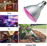 Jaspertronics™ PAR30 10W Color Changing LED Floodlight Smart Light Bulb with Voice Control or IR Remote Control. E27 Base perfect for Lawn, Landscape, and Parties!