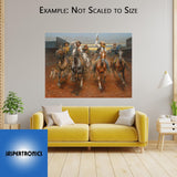 Charge of the Bar T Brigade by Andy Thomas - Canvas Giclee Limited Edition Signed & Numbered 350 - 18 x 24