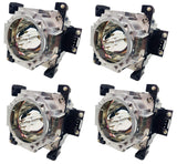 Jaspertronics™ Lamp & Housing QuadPack for the Panasonic PT-DS20K Projector w Original Panasonic Lamp Inside - 1 Year Warranty