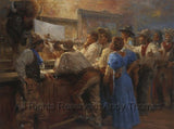 Charlie Russell and His Characters by Andy Thomas - Paper Print Giclee Limited Edition SN500 - 21 x 28