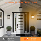 Jaspertronics™ Dusk to Dawn Outdoor Sensor A19 LED Edison Bulbs, 7W (60W Eqv.), 800LM,Vintage Filament E26 Base, Auto On/Off Photocell Automatic for Energy-Efficient Outdoor Lighting, 2700K Soft White, 4 Pack
